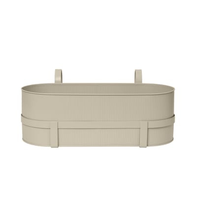 Bau Blumenkasten / Mit Halterung - Metall / L 45 cm - Ferm Living beige en metall