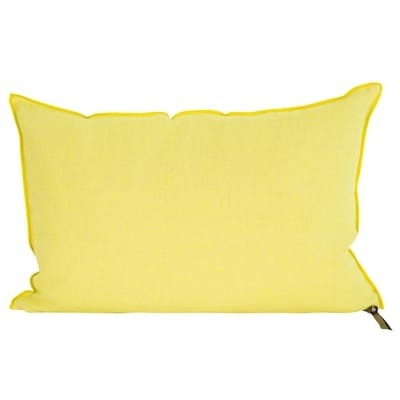 Kissen Vice Versa textil gelb / 30 x 50 cm - Leinen - Maison de Vacances gelb en textil