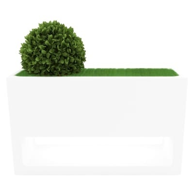 Lluna Blumenkasten - Serralunga weiß en plastikmaterial