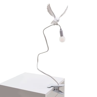 Sparrow / Landing Lampe à pince - Seletti weiß en plastikmaterial