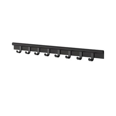 Coil Wandgarderobe / L 100 cm - Metall - Muuto schwarz en metall