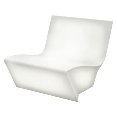 Kami Ichi Outdoor beleuchteter Sessel mit Beleuchtung - für innen und außen - Slide weiß en plastikmaterial