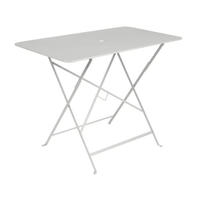 Bistro Klapptisch / 97 x 57 cm - für 4 Personen - mit Sonnenschirmloch - Fermob grau en metall