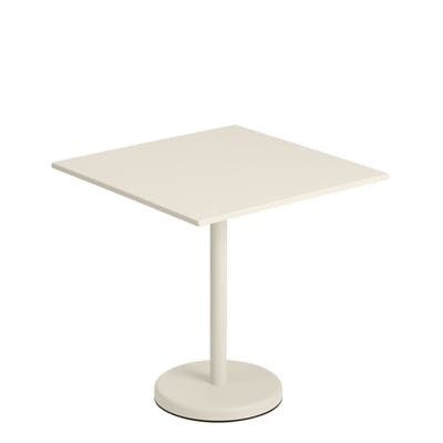 Linear Café quadratischer Tisch / 70 x 70 cm - Stahl - Muuto weiß en metall