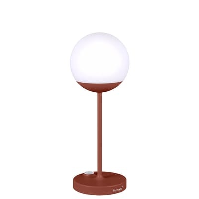 Mooon! LED Lampe ohne Kabel / H 41 cm - USB Aufladung - Fermob rot en metall/plastikmaterial