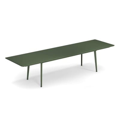 Plus4 Ausziehtisch / Stahl - 220 bis 330 cm - Emu grün en metall