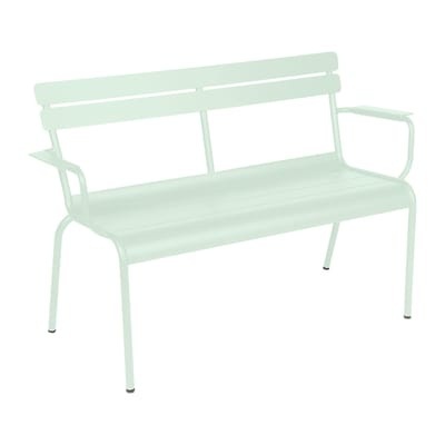 Luxembourg Bank mit Rückenlehne / 2-Sitzer - L 131 cm - Fermob grün en metall