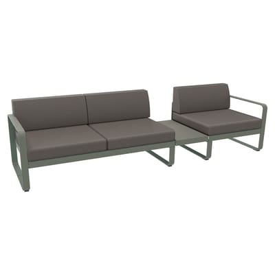 Bellevie Sofa / n° 1 B - L 275 cm - Stoff taupe-grau - Fermob beige en metall/textil