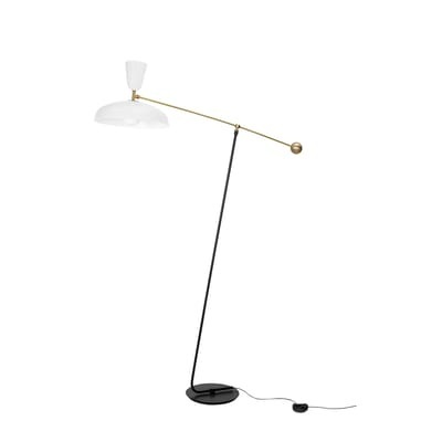 G1 Large Stehleuchte / Neuauflage des Originalmodells von 1951, Pierre Guariche - H 175 cm - SAMMODE STUDIO weiß en metall
