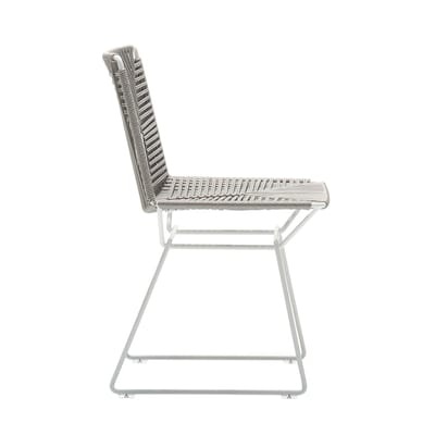 Neil Twist Stuhl / OUTDOOR - Handgeflochtenes Seil - MDF Italia grau/silber en textil