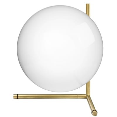 Flos - Tischleuchte IC - Glas - weiss/messing - 30/30/35 cm