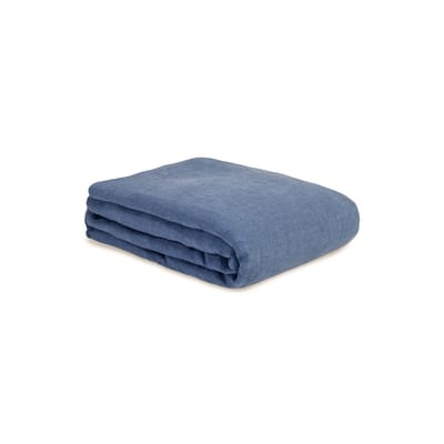 Bettbezug 140 x 200 cm / 140 x 200 cm - Leinen gewaschen - Au Printemps Paris blau en textil