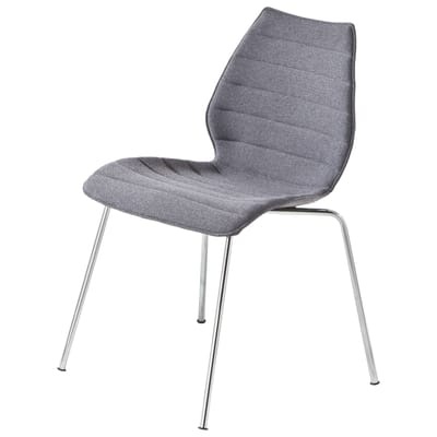 Maui Soft Gepolsterter Stuhl /Trevira-Stoff - Kartell grau en textil