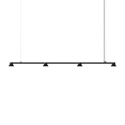 Pendelleuchte Hat Linear Large metall schwarz / L 167 cm - Normann Copenhagen schwarz en metall
