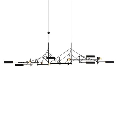 Tinkering Large Pendelleuchte / LED - 139 x 47 cm / Metall - Moooi schwarz en metall