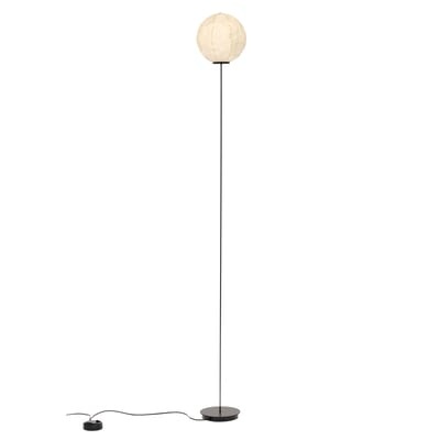 Light Light Stehleuchte / Washi-Papier - H 185 cm - Established & Sons weiß/schwarz en metall/papierfaser