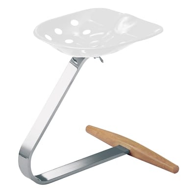 Mezzadro Hocker - Zanotta weiß en metall/holz