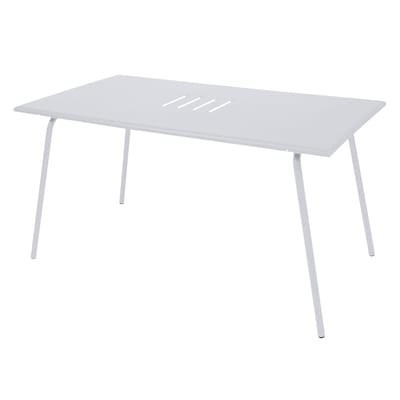 Monceau rechteckiger Tisch / 146 x 80 cm - für 6 Personen - Fermob weiß en metall