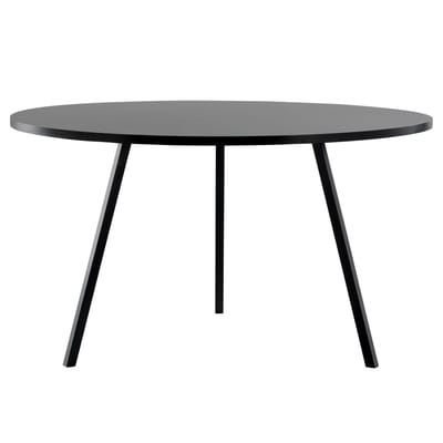 Loop Runder Tisch / Ø 120 cm - Hay schwarz en metall/plastikmaterial
