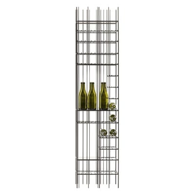 Weinregal Metrica C Wine braun metall / 34 Flaschen - B 45 x T 25 x H 190 cm - Mogg braun en metall