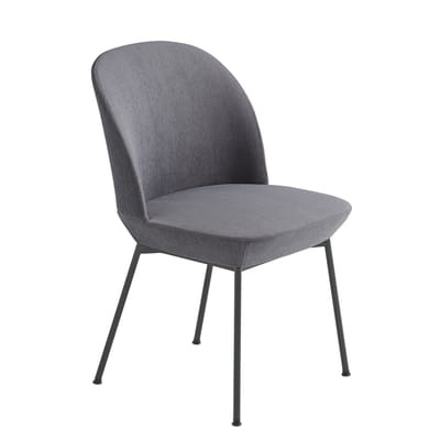 Oslo Gepolsterter Stuhl / Stoff - Muuto grau en textil