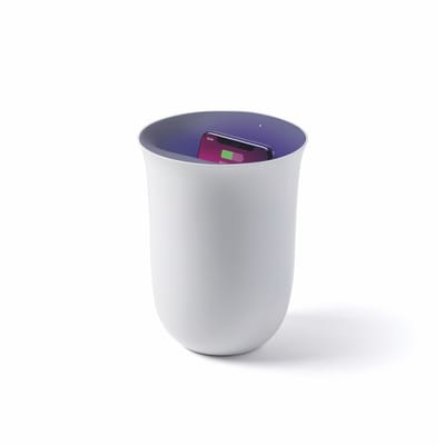 Oblio Station de charge à induction / Integrierter UV-Sterilisator - Lexon weiß en plastikmaterial