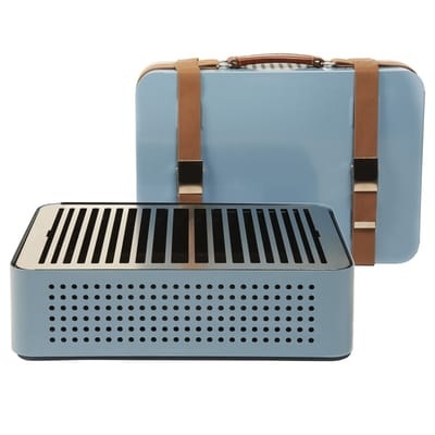 Tragbarer Holzkohlegrill Mon Oncle metall blau / 44 x 32 cm - RS BARCELONA blau en metall