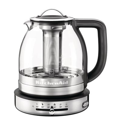 Wasserkocher Artisan glas metall / 2-in-1-Teekanne / 1,5 l - Temperatur wählbar - KitchenAid metall en metall