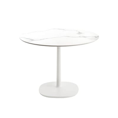 Kartell Multiplo Keramik Tisch rund mit Rundfuß ø 78 weiß