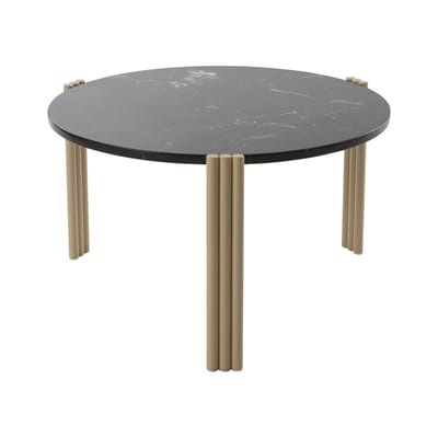 Couchtisch Tribus stein schwarz / Ø 60 x H 35 cm - Marmor - AYTM schwarz en stein