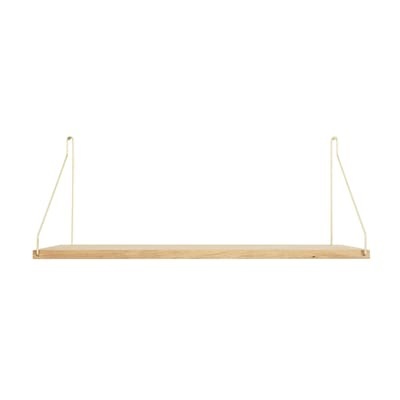 Regal Shelf holz gold holz natur metall / L 60 cm - Eiche & Messing - Frama gold en metall