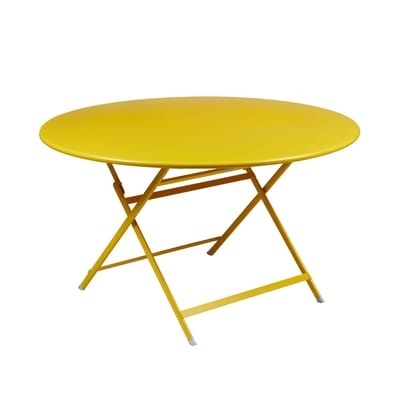 Caractère Klapptisch / Ø 128 cm / 7 Personen - Fermob gelb en metall