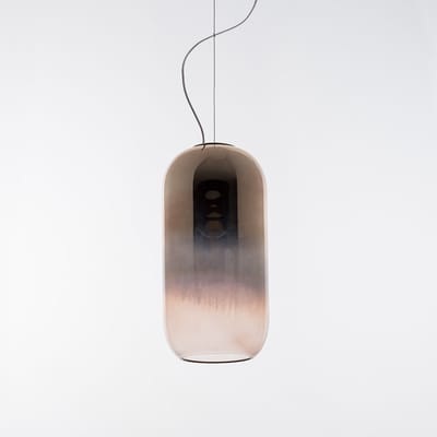 Artemide Gople Glas-Pendelleuchte, kupfer