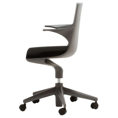 Spoon Chair Sessel mit Rollen - Kartell grau en plastikmaterial