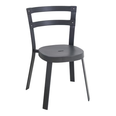 Thor Stapelbarer Stuhl / Metall - Emu grau/metall en metall