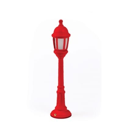 Street Lamp Outdoor Lampe ohne Kabel / H 42 cm - USB Aufladung - Seletti rot en plastikmaterial