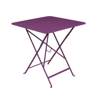 Bistro Klapptisch 71 x 71 cm - Klapptisch - Mit Loch für Sonnenschirm - Fermob violett en metall