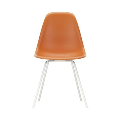 DSX - Eames Plastic Side Chair Stuhl / (1950) - Beine weiß - Vitra orange en plastikmaterial
