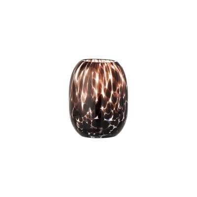 Crister Vase / Ø 13 x H 17 cm - Mundgeblasenes Glas - Bloomingville braun en glas