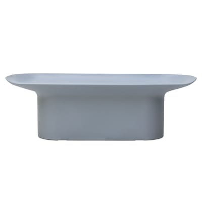 Luba Bank / L 141 cm - Kunststoff - Serralunga blau en plastikmaterial