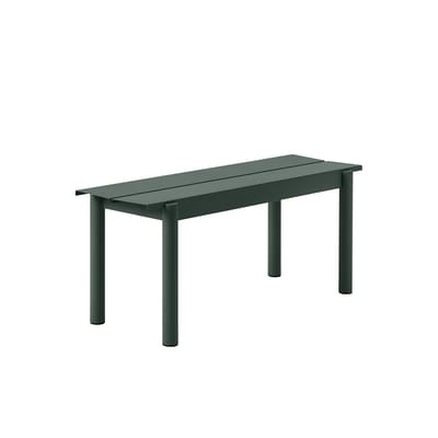 Linear Bank / Stahl - L 110 cm - Muuto grün en metall