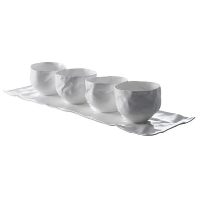 Geschirr-Set Adelaïde XIII keramik weiß 1 Teller mit 4 Schalen - Driade weiß en keramik