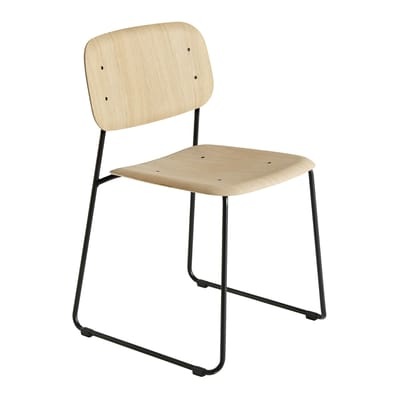 Soft Edge 10 Stapelbarer Stuhl / Holz & Metall - Hay holz natur en holz