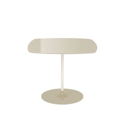 Thierry Beistelltisch / 50 x 50 x H 40 cm - Glas - Kartell weiß en glas