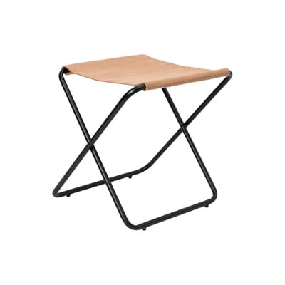 Desert Klappstuhl / Plastikflaschen-Recycling - Gestell schwarz - Ferm Living beige en textil