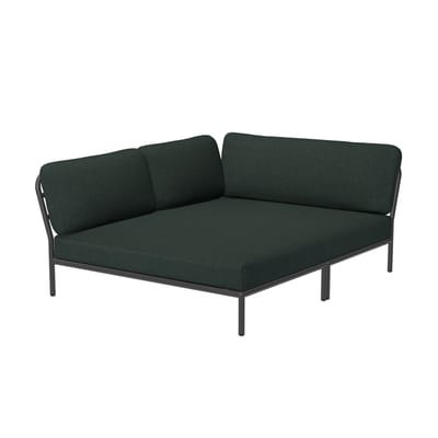 Level Cozy Sofa / Tiefe Sitzfläche - Eckmodul links - L 173,5 x T 139 cm - Houe grün en textil