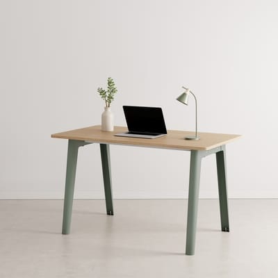 New Modern Schreibtisch / 130 x 70 cm - Chêne éco-certifié - TIPTOE grau en metall/holz