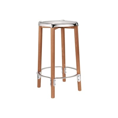 Barhocker Poêle Collection metall / By Philippe Starck - H 65 cm - Alessi metall en metall