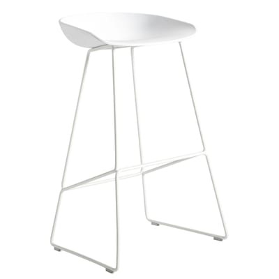 About a stool AAS 38 Barhocker / H 75 cm - Kufengestell aus Stahl - Hay weiß en metall/plastikmaterial
