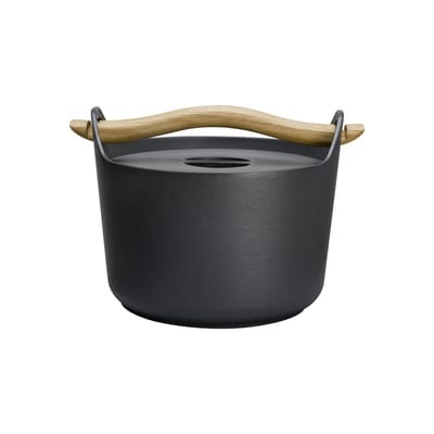 Sarpaneva Kochtopf - Iittala schwarz/holz natur en metall